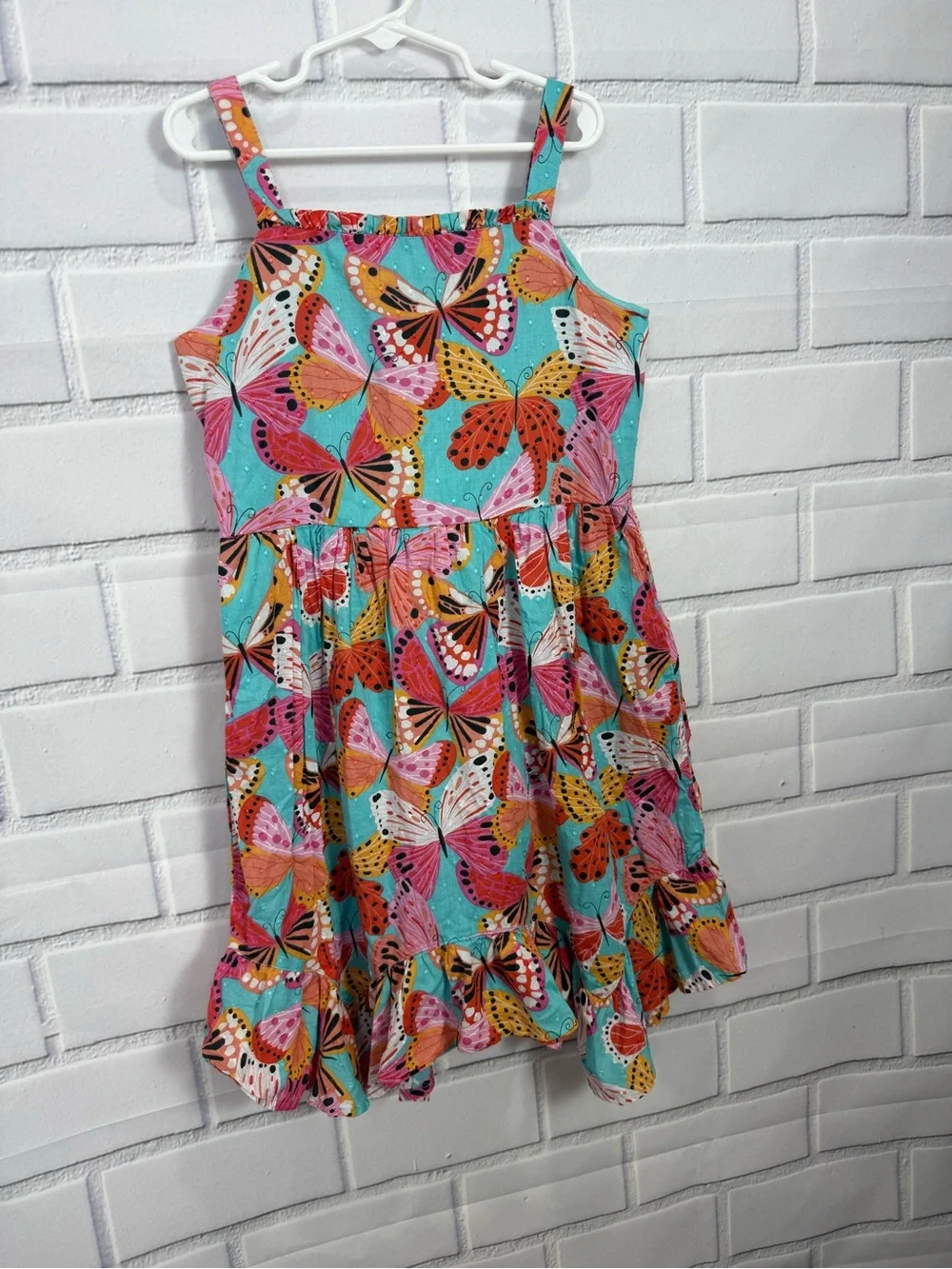 Gymboree Girls Butterfly Print Sundress Size 8 Colorful Summer Dress